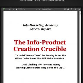 Download Info-Product Creation Crucible by Daniel Levis