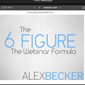 Download Alex Becker - The Six Figure Webinar Formula