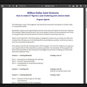 Download Bob Serling - Million Dollar Joint Venture Training
