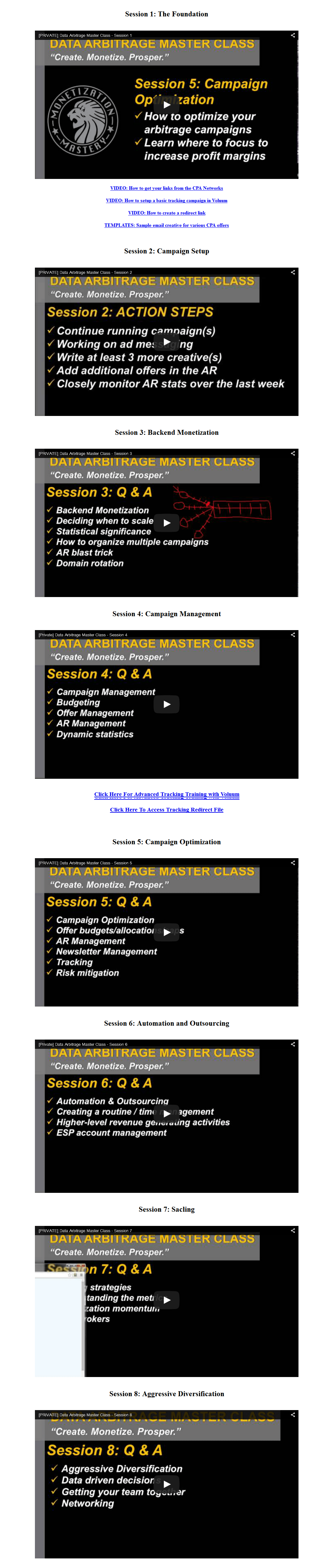Download Ricco Davis - Data Arbitrage Master Class M.6.O.X.