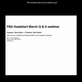 Download Mark Scott Adams - FBA HeadStart Amazon Training