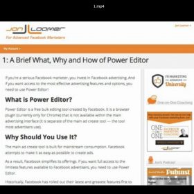 Download Jon Loomer - Power Editor Training Course
