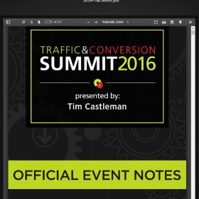 Download Ryan Deiss - Traffic & Conversion Summit Notes 2016