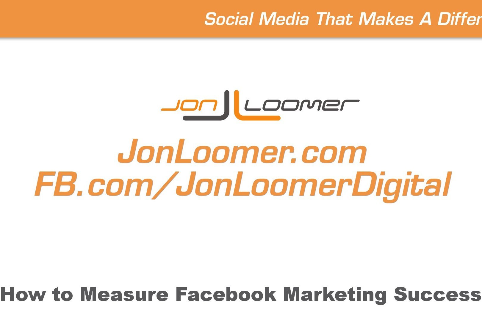 Jon Loomer – FB Marketing Advanced University