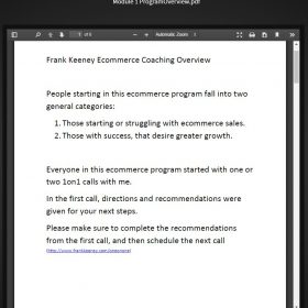 Download Frank Keeney - Predictable Ecommerce Growth Coaching Program