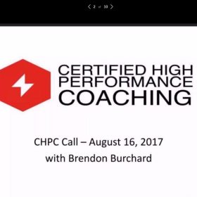 Download Brendon Burchard - Certified High Performance Coaching